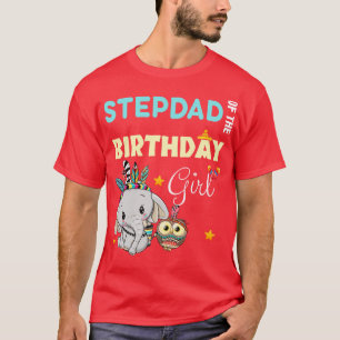 Schattigee olifant stiefvader van de verjaardag me t-shirt