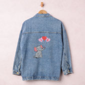 Schattigee olifant Valentijnsdag Denim Jacket (Hangar)