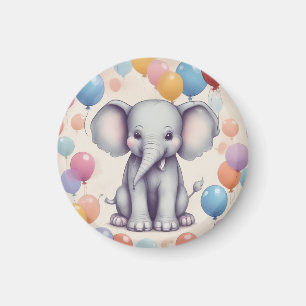 Schattigee olifant verjaardagsmagnet magneet