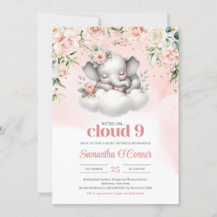 Schattigee olifant We zijn op Cloud Nine Blush Blo Kaart