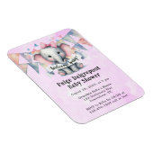 Schattigee olifant welkom Baby shower uitnodigen Magneet (Rechterzijde)