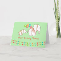 Schattigee olifanten Happy Birthday Mama