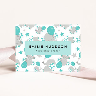 Schattigee olifanten, Kinder speelcentrum, activit Visitekaartje