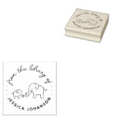 Schattigee olifantenfamilie uit het LIbrary van he Rubberstempel (Gestempeld)