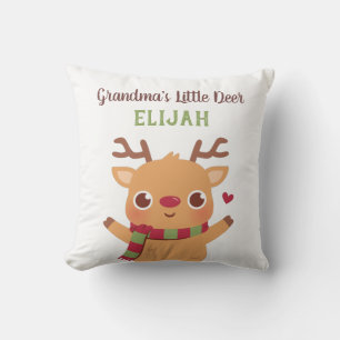 Schattigee oma Little Deer, Kerst Kinderkamer Deco Kussen