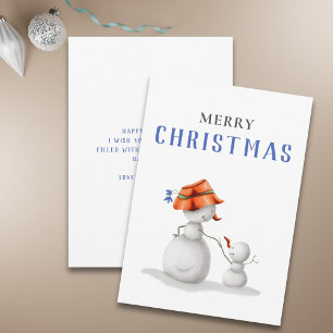 Schattigee Oma Snowman Vrolijk Kerstfeest Feestdagenkaart