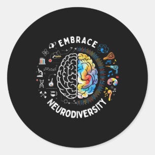 Schattigee Omhelzing Neurodiversiteit Autisme Bewu Ronde Sticker