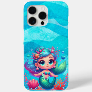 Schattigee onderwaterzeemeermin iPhone 15 pro max hoesje