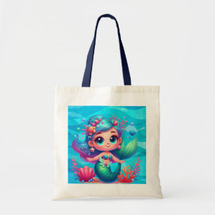 Schattigee onderwaterzeemeermin tote bag