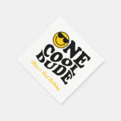 Schattigee One Cool Dude Retro Happy Face 1e verja Servet (Hoek)