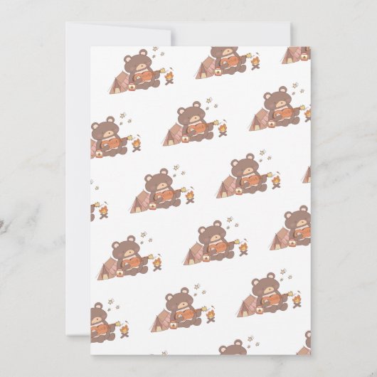 Schattigee One Happy Camper 1e verjaardag Uitnodig Kaart (Achterkant)