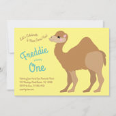 Schattigee One Hump Camel Kinder 1e verjaardagsfee Kaart (Voorkant)
