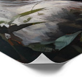 Schattigee Oosterse Korthaar Cat Art Print Poster (Hoek)