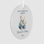 Schattigee opa Beren gepersonaliseerde kerst Ornament (voorkant)