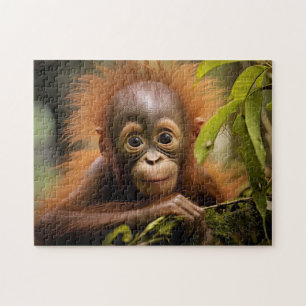 Schattigee orang-oetan baby legpuzzel