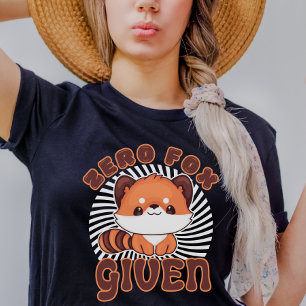 Schattigee Oranje Fox Funny Foxes Puns Zero Fox ge T-shirt