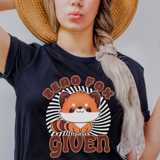 Schattigee Oranje Fox Funny Foxes Puns Zero Fox ge T-shirt