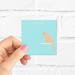 Schattigee Oranje Ginger Cat Notities met Naam Post-it® Notes