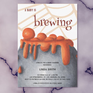 Schattigee Oranje Heks Baby Brewing Baby shower Kaart