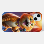 Schattigee oranje kattenzang Case-Mate iPhone case (Achterkant (horizontaal))