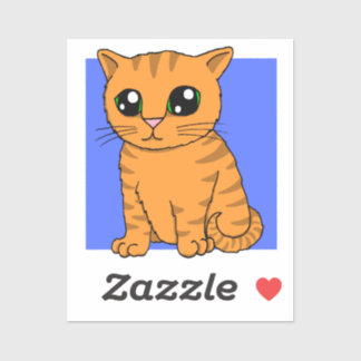 Schattigee Oranje kitten Sticker