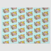 Schattigee Oranje paaskat Tissuepapier (Voorkant)