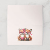 Schattigee Oranje vossen in de liefde (Buitenkant ongevouwen)