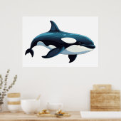 Schattigee orka doodle poster (Keuken)