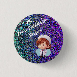 Schattigee orthopedische chirurg badge Button