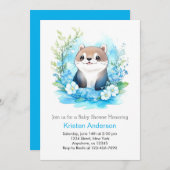 Schattigee otter betoverde grillige jongen Baby sh Kaart (Voorkant / Achterkant)