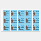 Schattigee otter duiken gepersonaliseerde cartoon labels (Vel)