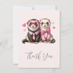 Schattigee otter paar in de liefde dank u bedankkaart
