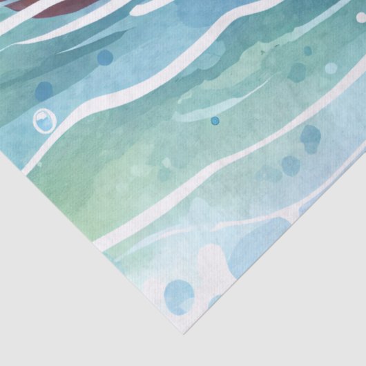 Schattigee Otter Waterverf Decoupage Tissuepapier (Detail)