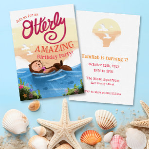 Schattigee Ottered Amazing Birthday - Whimsical Ot Kaart