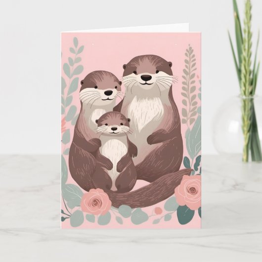 Schattigee otterfamilie kaart (Voorkant)