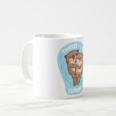 Schattigee otters Emotional Support knuffels voor Koffiemok (Voorkant links)