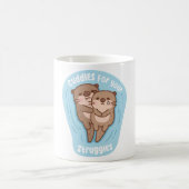 Schattigee otters Emotional Support knuffels voor Koffiemok (Center)