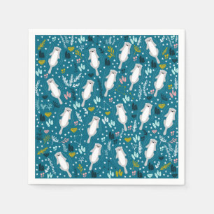 Schattigee Otters Papieren servetten