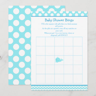 Schattigee ouder & Baby Whale Blue Boy Bingo Kaart