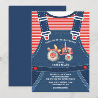 Schattigee Overalls Boerderij Tractor Baby shower