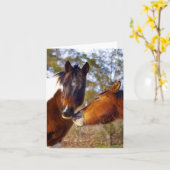 Schattigee paardenbriefkaarten kaart (Gele Bloem)