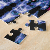 Schattigee Paarse, Asgrijs en Zwarte Waterverf Legpuzzel (Zijkant)