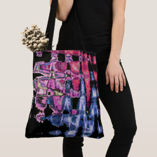  Schattigee Paarse Asgrijs en Zwarte Waterverven Draagtas