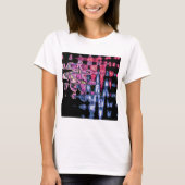 Schattigee Paarse Asgrijs en Zwarte Waterverven T-shirt (Voorkant)