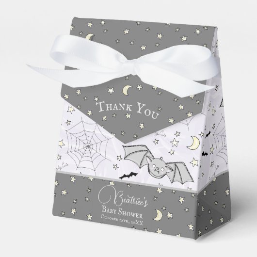 Schattigee Paarse Baby Bats Halloween & Herfst Bedankdoosjes (Voorkant Zijde)