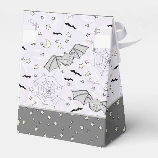 Schattigee Paarse Baby Bats Halloween & Herfst Bedankdoosjes (Achterkant)