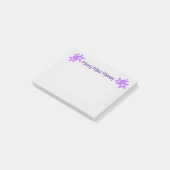 Schattigee Paarse Bloemen Mama's White Post Het No Post-it® Notes (Schuin)