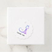 * Schattigee Paarse Blue Dragon Baby shower dank u Bedankjes Labels (In situ)