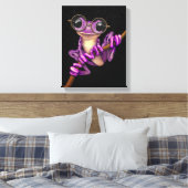 Schattigee Paarse boomkikker met oogbril met sterr Canvas Afdruk (Insitu (Slaapkamer))