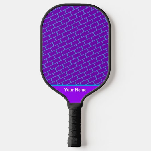 Schattigee Paarse Brick Pattern Pro Pickleball Pad Paddle (Achterkant)